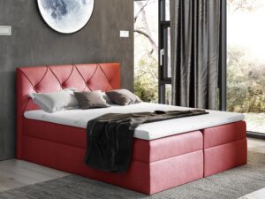 miniaturka Łóżko Tapicerowane Szare MINO