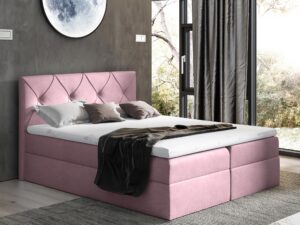 miniaturka Łóżko Tapicerowane Szare MINO