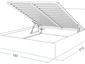 miniaturka Łóżko sypialniane 180×200 Burkina