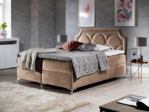 miniaturka Szare Łóżko Tapicerowane NIKAHO