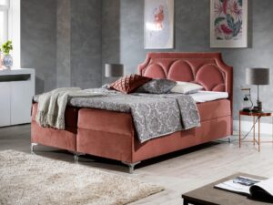 miniaturka Szare Łóżko Tapicerowane NIKAHO