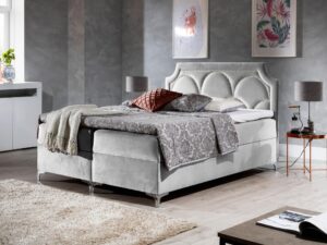 miniaturka Szare Łóżko Tapicerowane NIKAHO