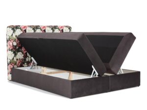 miniaturka Łóżko W Kwiaty Tapicerowane YOKATE