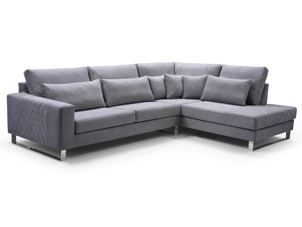 Narożnik Z Zagłówkami Nóżkami Chrom RANDBURG