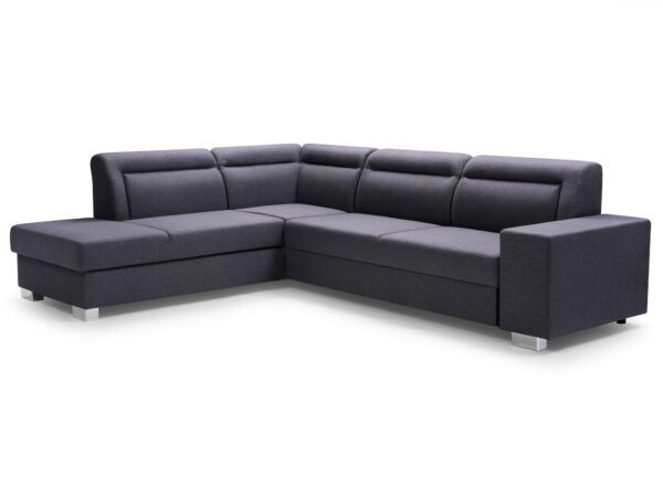 L-kształtny narożnik w odcieniu grafitowym z prostym designem