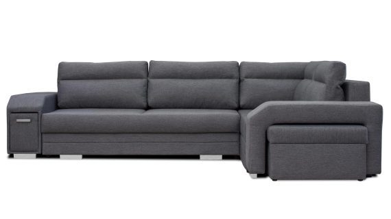 miniaturka Turkusowy Narożnik Z Pufą I Schowkiem FERRAZ