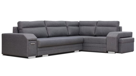 miniaturka Turkusowy Narożnik Z Pufą I Schowkiem FERRAZ