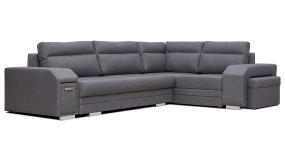 miniaturka Turkusowy Narożnik Z Pufą I Schowkiem FERRAZ