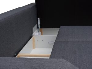 miniaturka Turkusowy Narożnik Z Pufą I Schowkiem FERRAZ