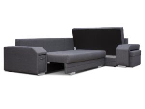 miniaturka Turkusowy Narożnik Z Pufą I Schowkiem FERRAZ