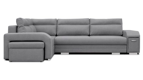 miniaturka Turkusowy Narożnik Z Pufą I Schowkiem FERRAZ