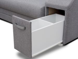 miniaturka Turkusowy Narożnik Z Pufą I Schowkiem FERRAZ