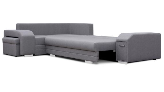 miniaturka Turkusowy Narożnik Z Pufą I Schowkiem FERRAZ