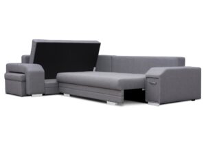 miniaturka Turkusowy Narożnik Z Pufą I Schowkiem FERRAZ