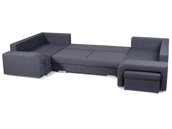 Rozkładana funkcja spania w narożniku grafitowym, nowoczesny mechanizm