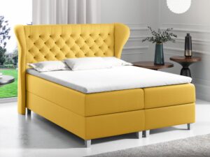 miniaturka Łóżko Z Zagłówkiem Pikowanym FUTTSU