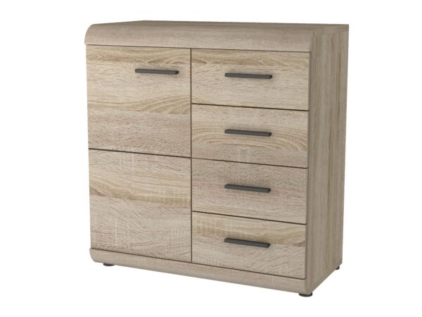 Komoda z czterema szufladami – kolor jasnego dębu
