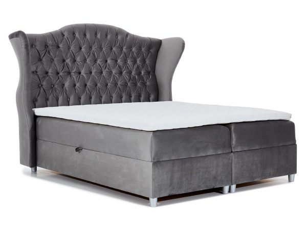 Łóżko W Stylu Francuskim INZAI białe tło