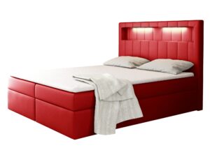 Łóżko Kontynentalne Z Led Wysokie Oparcie KOMAKI