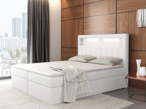 miniaturka Łóżko Kontynentalne Z Led Wysokie Oparcie KOMAKI