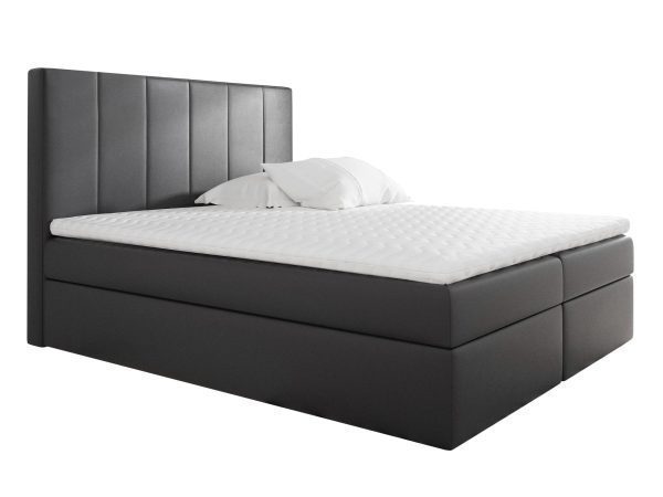 Wygodne Łóżko Do Spania Tapicerowane DAIRISON białe tło