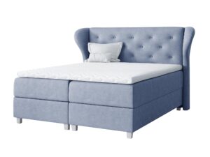 miniaturka Różowe Łóżko Tapicerowane OKAZAKI