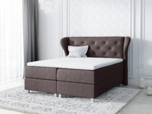 miniaturka Różowe Łóżko Tapicerowane OKAZAKI