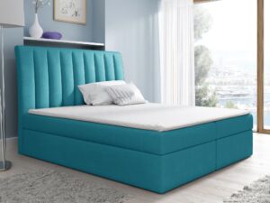 miniaturka Łóżko Szare Tapicerowane BEZEN