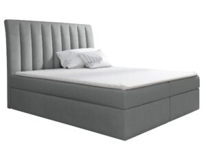 miniaturka Łóżko Szare Tapicerowane BEZEN