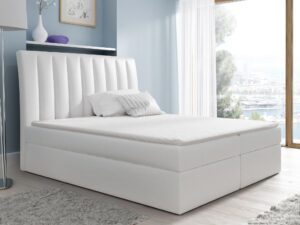 miniaturka Łóżko Szare Tapicerowane BEZEN