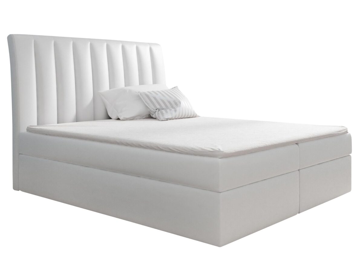 Łóżko Szare Tapicerowane BEZEN