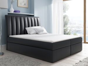 miniaturka Łóżko Szare Tapicerowane BEZEN