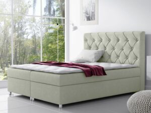 miniaturka Białe Łóżko Tapicerowane IWAKI