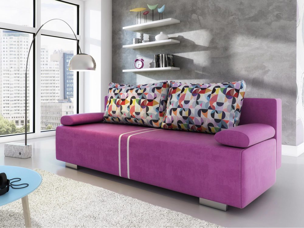 Sofa Z Zagłówkami Rozkładana GRAVATA aranżacja