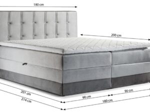 miniaturka Nowoczesne Łóżko Tapicerowane SAKURA