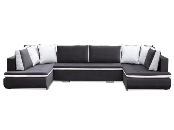 Detal brązowej tapicerki narożnika z przytulną fakturą, styl rustykalny