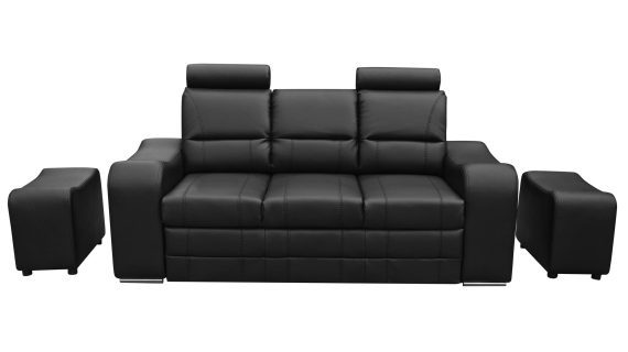 Nowoczesna Sofa Do Salonu z Pufami AKIRUNO - obrazek 5