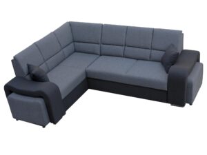 miniaturka Czarny Narożnik Z Pufą TEMBISA