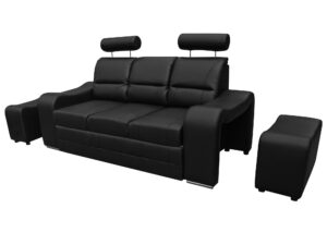 miniaturka Nowoczesna Sofa Do Salonu z Pufami AKIRUNO