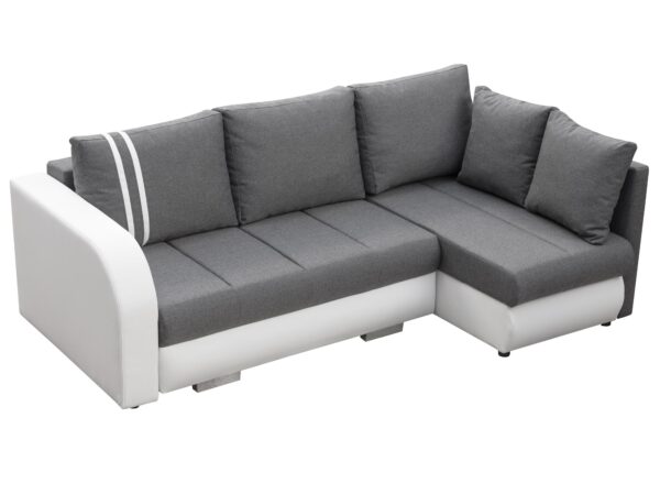 narożnik w odcieniach szarości z pikowaniem