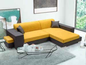 miniaturka Nowoczesny Narożnik Z Pufą DELMAS