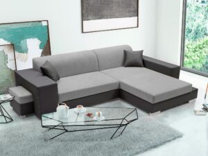 miniaturka Nowoczesny Narożnik Z Pufą DELMAS