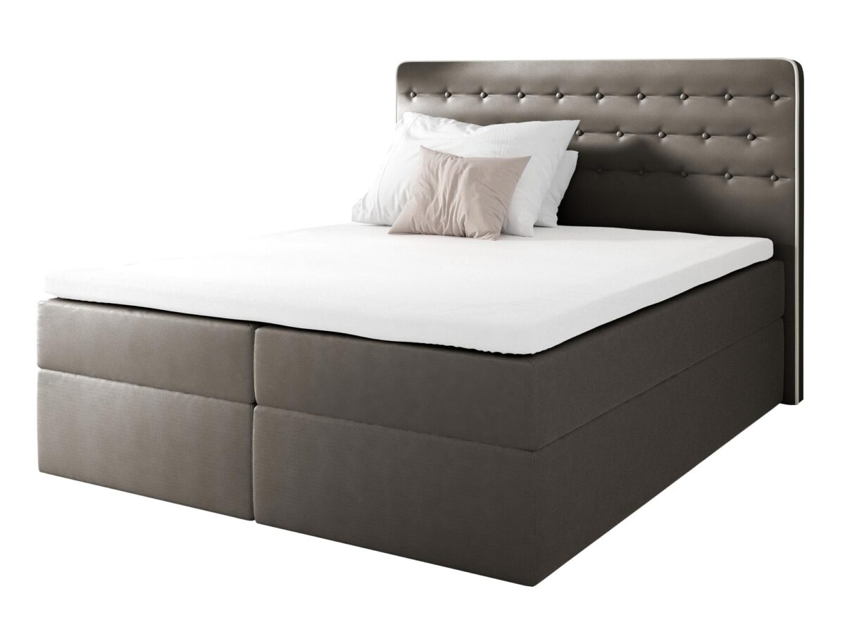 Łóżko Z Pikowanym Zagłówkiem NARITA