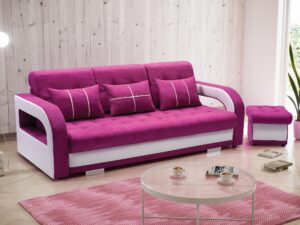 miniaturka Rozkładana Kanapa Z Pufą SOBRA + PUFA