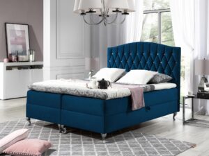 miniaturka Łóżko Welur W Stylu Francuskim OKAWA