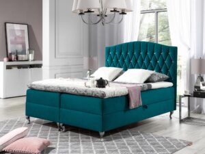 miniaturka Łóżko Welur W Stylu Francuskim OKAWA