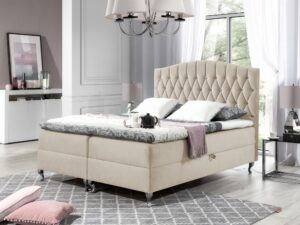 miniaturka Łóżko Welur W Stylu Francuskim OKAWA