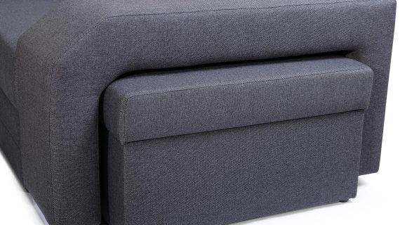 miniaturka Turkusowy Narożnik Z Pufą I Schowkiem FERRAZ