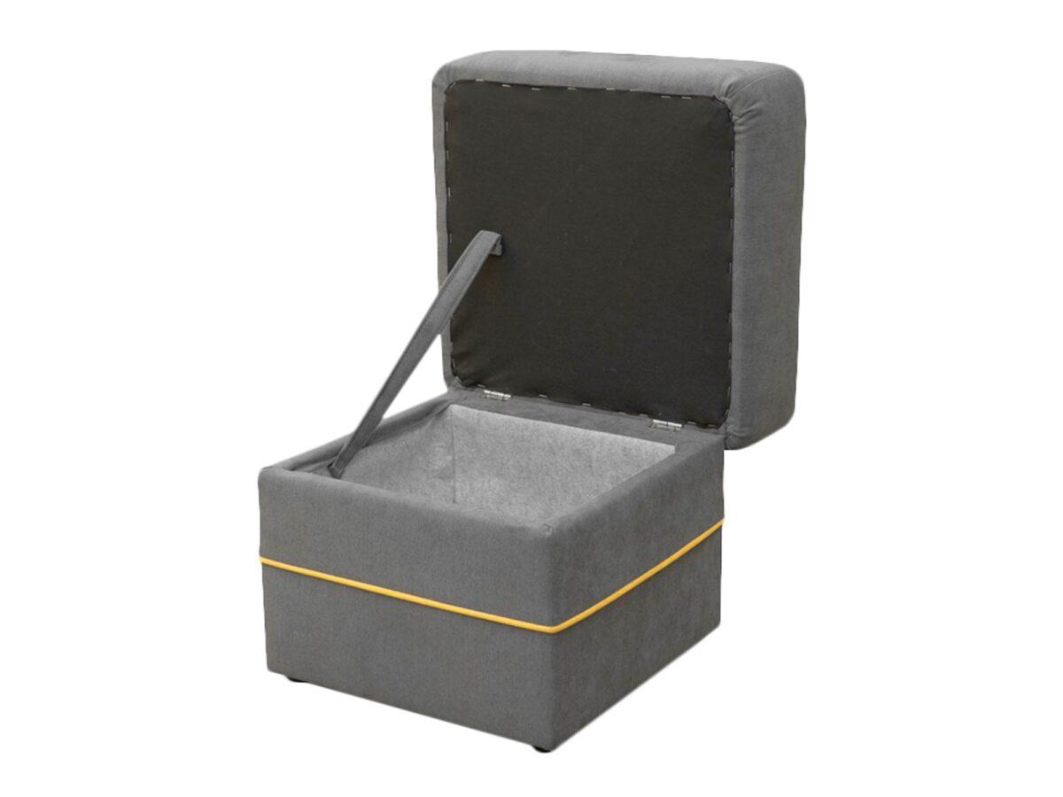 Mała Pufa Tapicerowana 45x45 MANAUS otwarta pufa