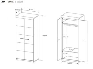 miniaturka Stylowa Szafa 80 do Salonu LINK